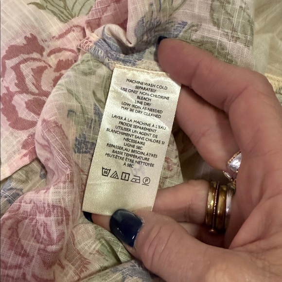 Free People NWT Mara Floral Printed Long Sleeve Button Down Blouse Size M - Picture 11 of 13